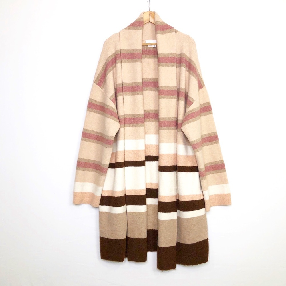 Anthropologie The Mariel Long lined striped color block cardigan - Picture 2 of 12